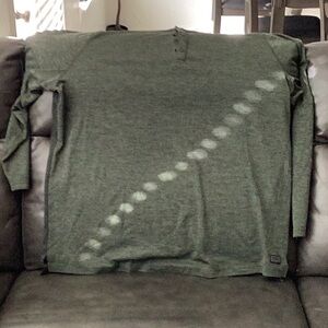 Green Long Sleeve Henley Shirt